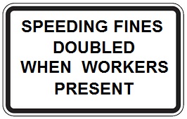 a traffic ticket for speeding in a work zone