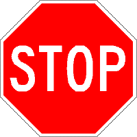 Roll-up STOP sign