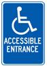 Handicap ACCESSIBLE ENTRANCE - Blue