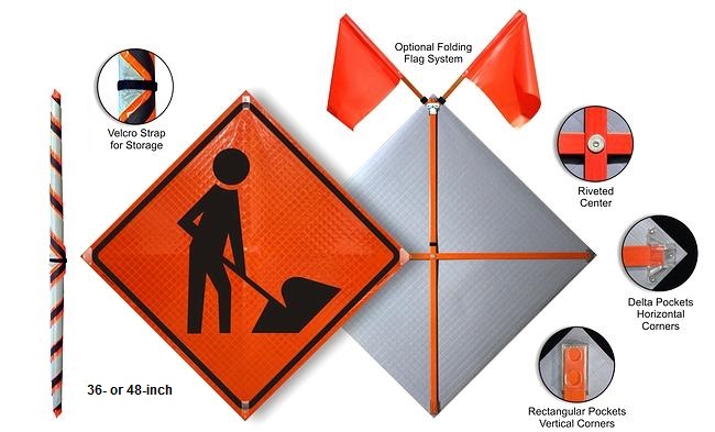 Reflective Roll Up STOP sign