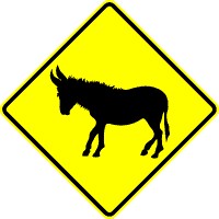 Donkey Crossing symbol