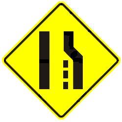 Lane Reduction symbol
