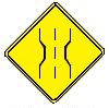 Road Narrows symbol