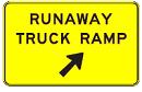 Runaway Truck Ramp with Arrow