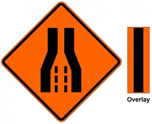 Lane Drop Off symbol with Overlay